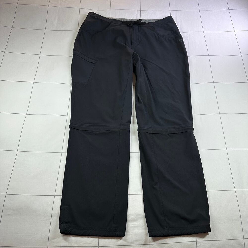 Mountain Hardwear Pants Womens 12 Black Convertible Nylon Hiking Gorpcore Camp